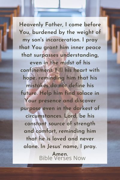 Praying for Inner Peace and Hope for My Son Behind Bars