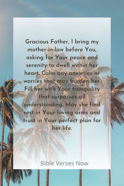 Praying for Peace and Serenity for My Mother-in-Law's Heart