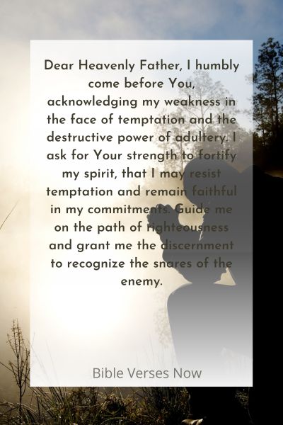 Praying for Strength and Guidance in Overcoming Adultery