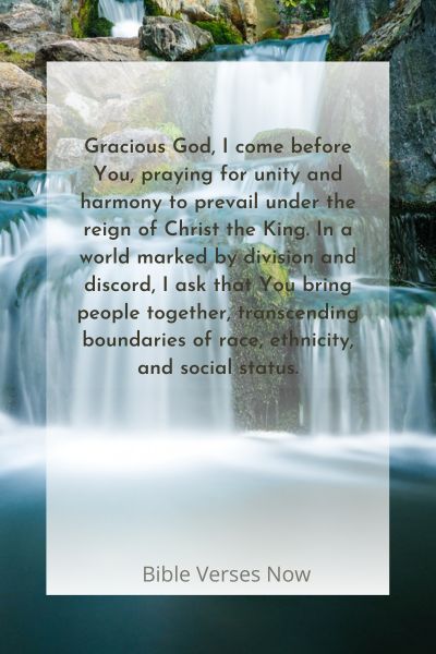 Praying for Unity and Harmony under the Reign of Christ the King