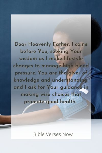 Praying for Wisdom in Making Lifestyle Changes for High Blood Pressure