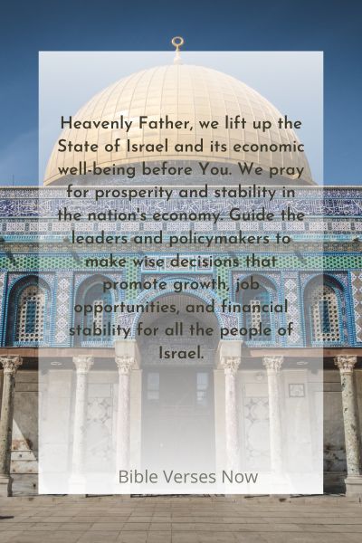 Praying for the Prosperity and Economic Stability of Israel