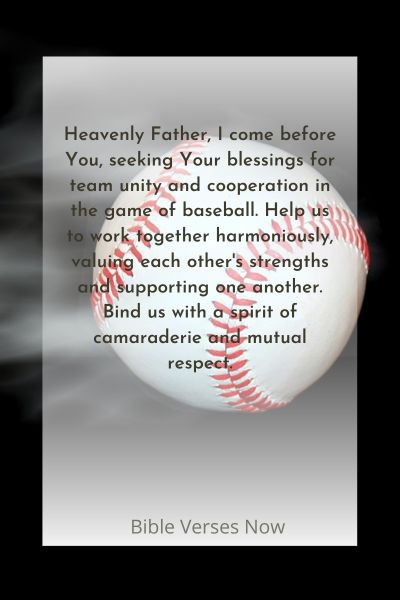Seeking Blessings for Team Unity and Cooperation in Baseball