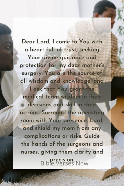 Seeking Divine Guidance and Protection for Mom's Surgery