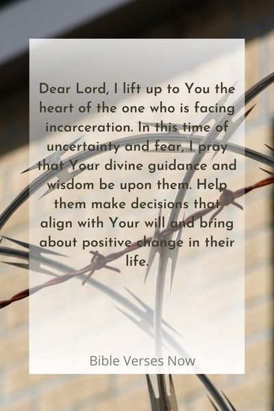 Seeking Divine Guidance for Someone Facing Incarceration