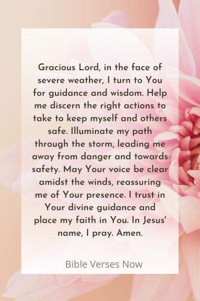 Seeking Divine Guidance in Times of Severe Weather
