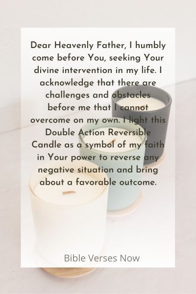 Seeking Divine Intervention Reversible Candle Prayer