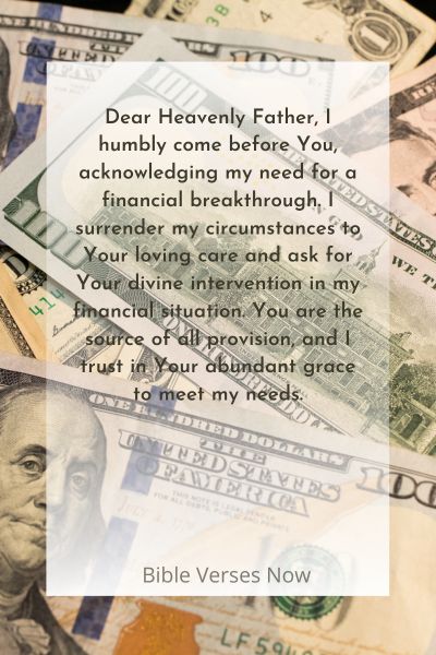 Seeking Divine Intervention for Financial Breakthrough