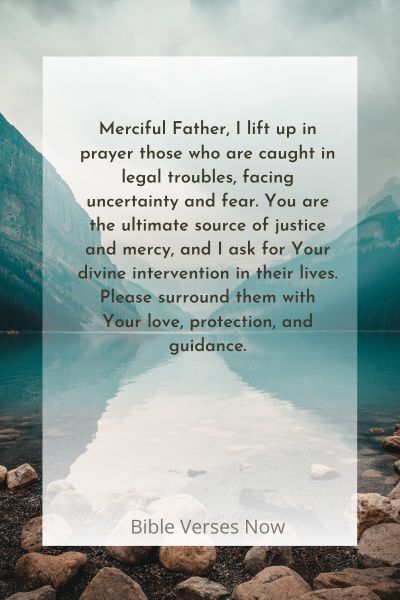 Seeking Divine Intervention for Someone Caught in Legal Troubles