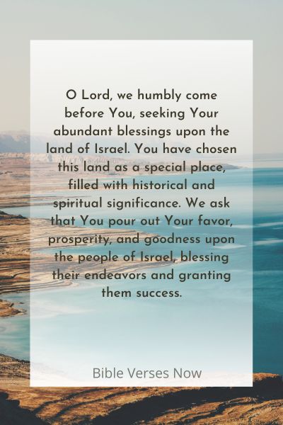 Seeking God's Blessings upon the Land of Israel