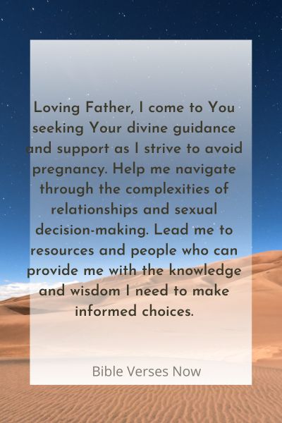 Seeking Guidance and Support to Avoid Pregnancy