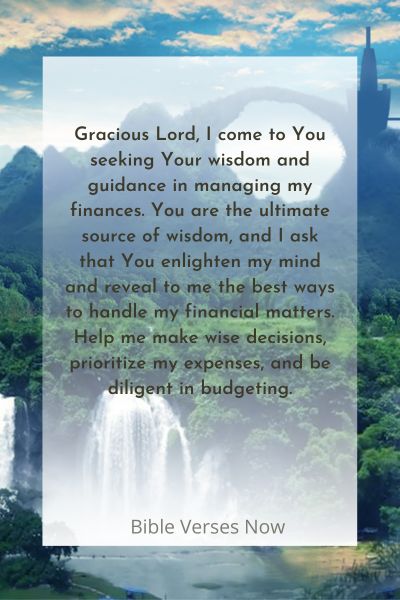 Seeking Guidance and Wisdom in Managing Our Finances