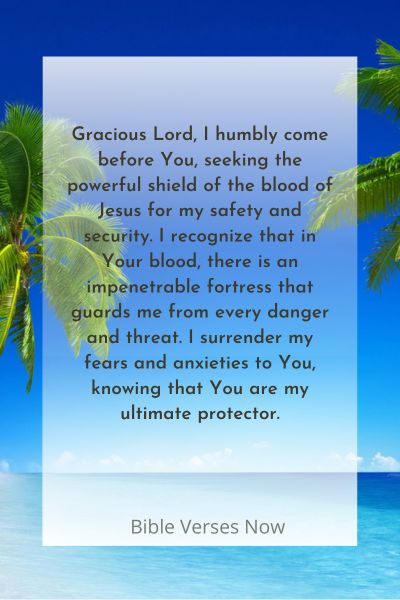 Seeking the Shield of the Blood of Jesus for Safety and Security