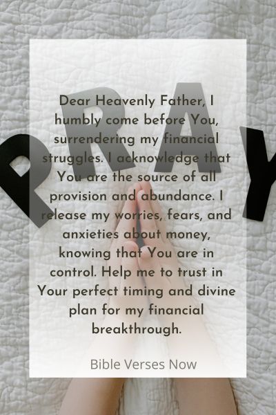 Surrendering Financial Struggles to a Higher Power