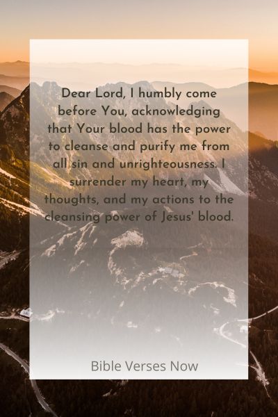 Surrendering to the Cleansing Power of Jesus' Blood