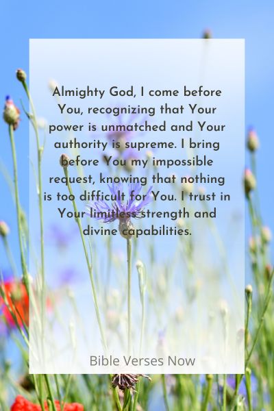 Trusting in God's Power for the Impossible Request