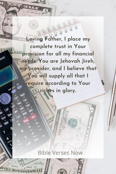 Trusting in God's Provision for Our Financial Needs