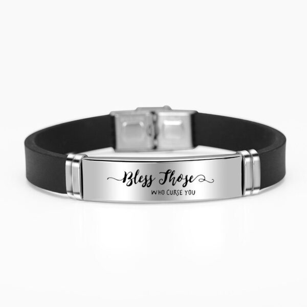Hot Selling Quote Religious Jesus Inspirational Christian Scripture Bible Verse Faith Leather Bracelets For Men Stainless 4