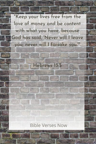 I Will Never Leave You Bible Verses
