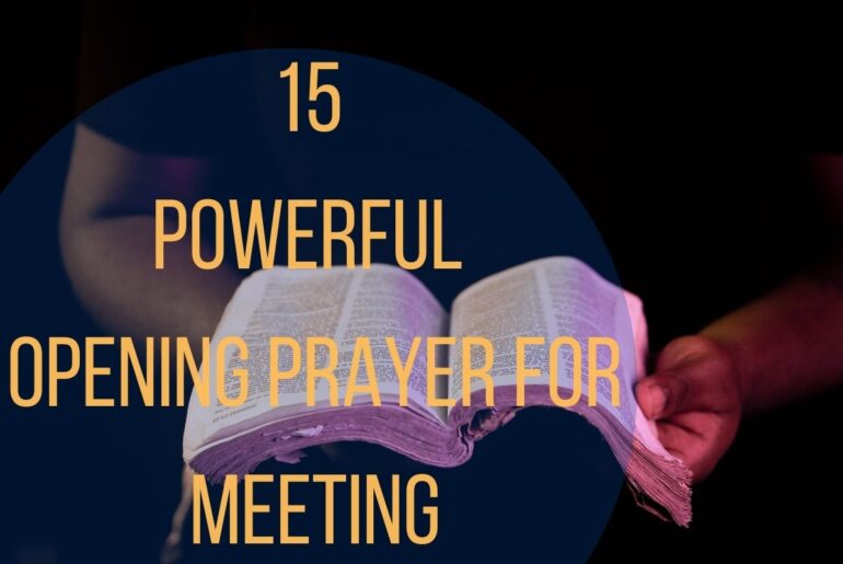 Opening Prayer For Meeting