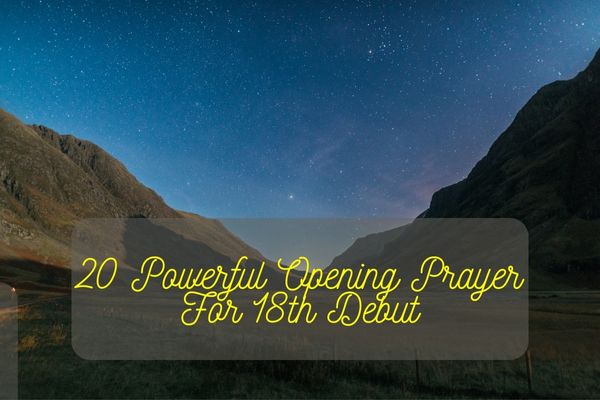 Opening Prayer For 18th Debut