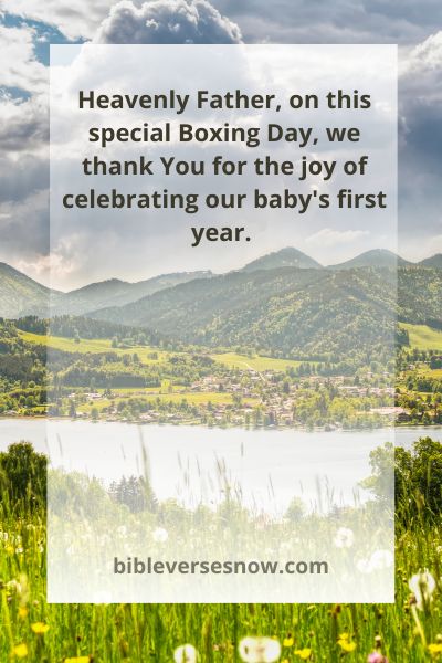 5. A Special Prayer for Our Babys First Boxing Day