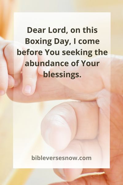 A Boxing Day Blessings Prayer