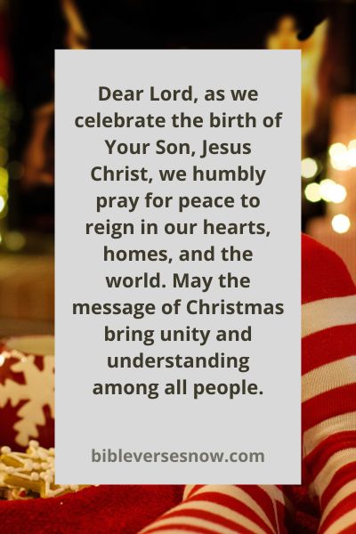 A Christmas Prayer for Peace in the Catholic Faith