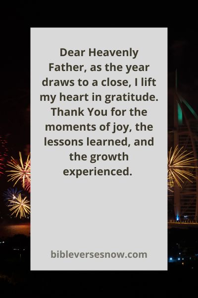 A Gratitude Filled Prayer for New Years Eve