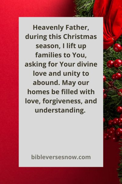 A Prayer for Love and Unity Among Families this Christmas