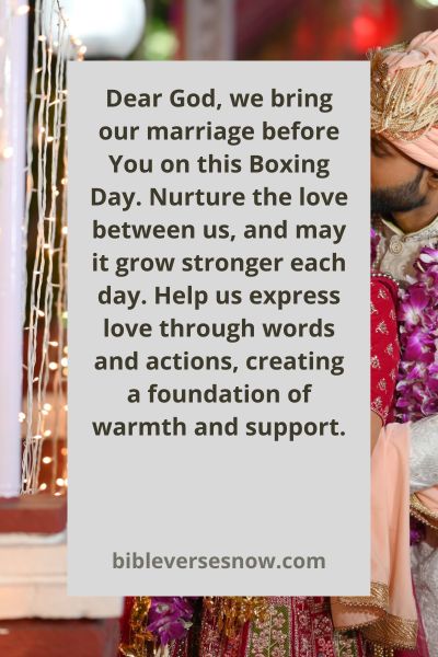 Boxing Day Petitions for a Strong Marriage