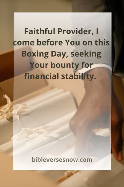 Boxing Day Prayer for Financial Stability