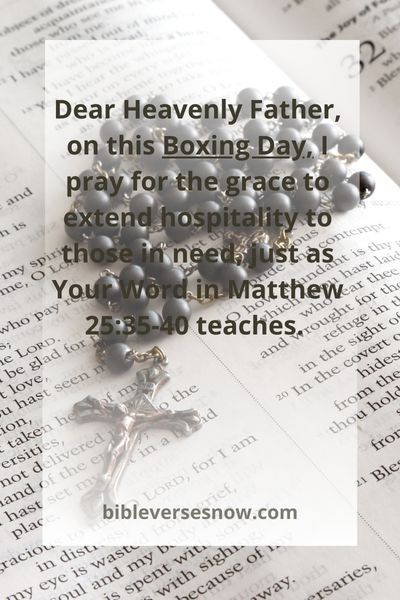 Boxing Day Prayers Based on Matthew 25:35-40