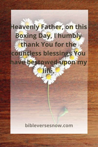 Boxing Day Prayers for Blessings