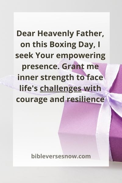 Boxing Day Prayers for Strength