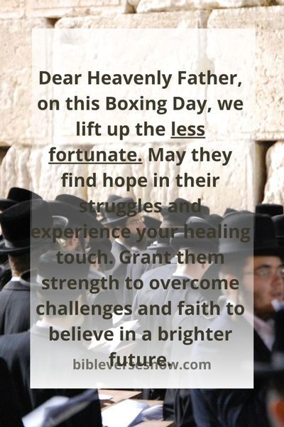 Boxing Day Prayers for the Less Fortunate