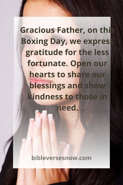 "Boxing Day Prayers for the Less Fortunate"