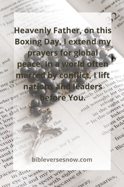 Boxing Day Supplications for Global Peace