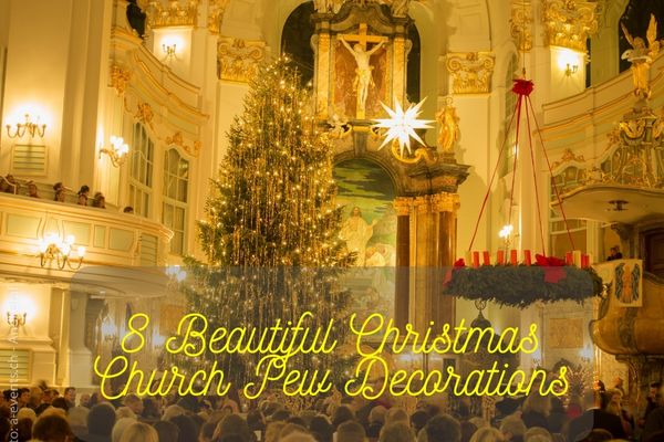 Christmas Church Pew Decorations