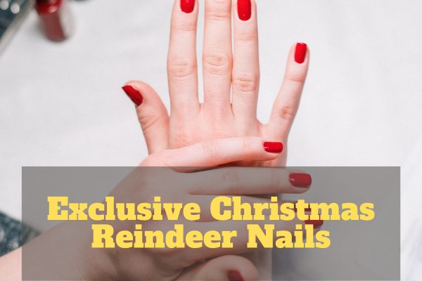 Exclusive christmas reindeer nails