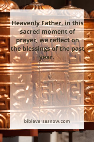 Gratitude in New Year's Prayers