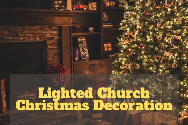 Lighted Church Christmas Decoration
