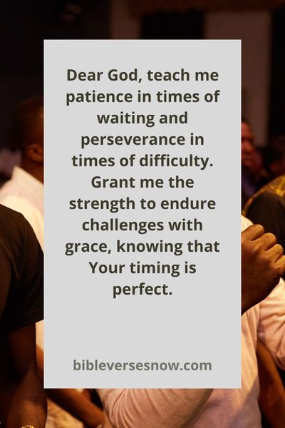 Patience and Perseverance Prayer