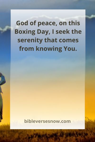Serenity Invocation for Boxing Day