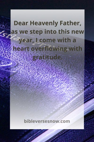 Setting the Tone for the New Year's Prayer