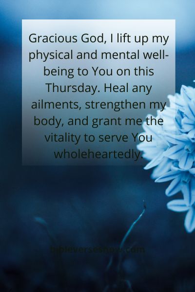 Thursday Wellness Prayer