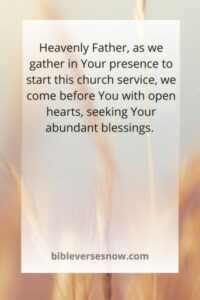A Prayer for the Beginning of the Church Service