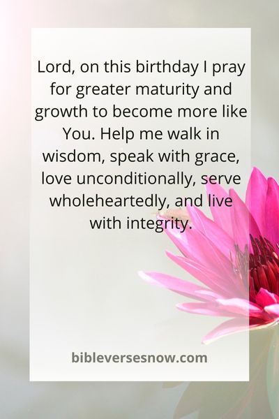 Birthday Prayer for Maturity