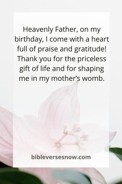 Birthday Prayer of Gratitude