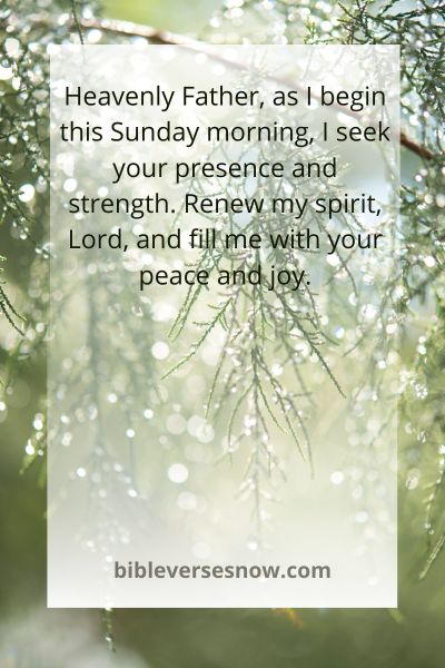 Finding Strength and Renewal in Sunday Morning Prayers